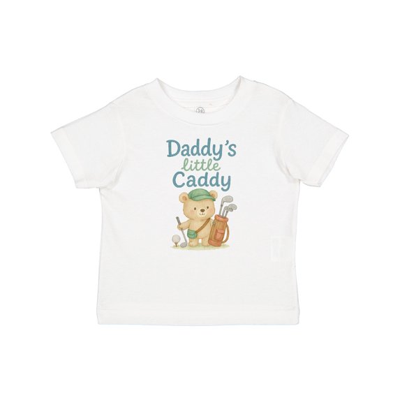 Inktastic Daddy's Little Caddy Bear Golf Theme Boys or Girls Baby T-Shirt