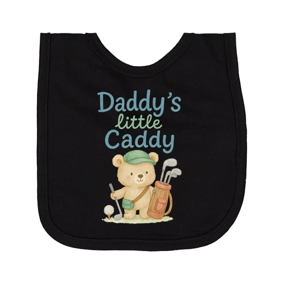 Inktastic Daddy's Little Caddy Bear Golf Theme Newborn Bib