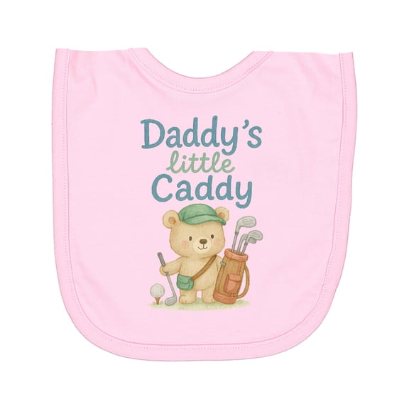 Inktastic Daddy's Little Caddy Bear Golf Theme Newborn Bib