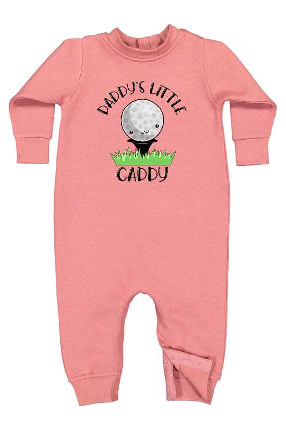 Daddy's Little Caddy Cute Golf Ball Baby Fleece Romper