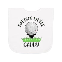 Inktastic Daddy's Little Caddy Cute Golf Ball Baby Terry Cloth Bib