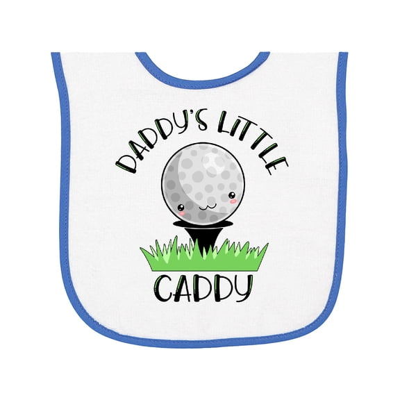 Inktastic Daddy's Little Caddy Cute Golf Ball Baby Terry Cloth Bib