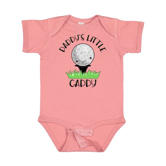 Inktastic Daddy's Little Caddy Cute Golf Ball Boys or Girls Baby Bodysuit