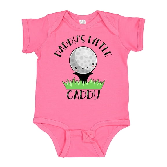 Inktastic Daddy's Little Caddy Cute Golf Ball Boys or Girls Baby Bodysuit
