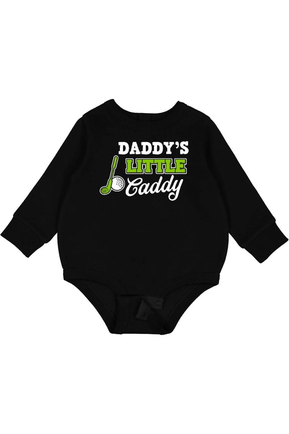 Daddy's Little Caddy with Golf Club and Ball Baby Fleece Bodysuit