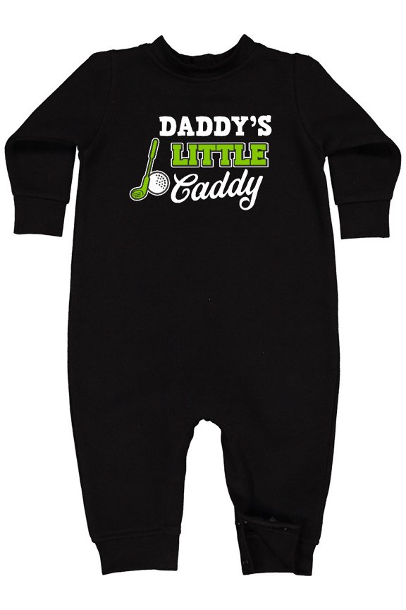 Daddy's Little Caddy with Golf Club and Ball Baby Fleece Romper