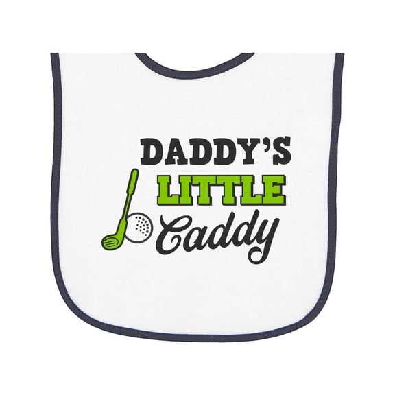 Inktastic Daddy's Little Caddy with Golf Club and Ball Baby Terry Cloth Bib