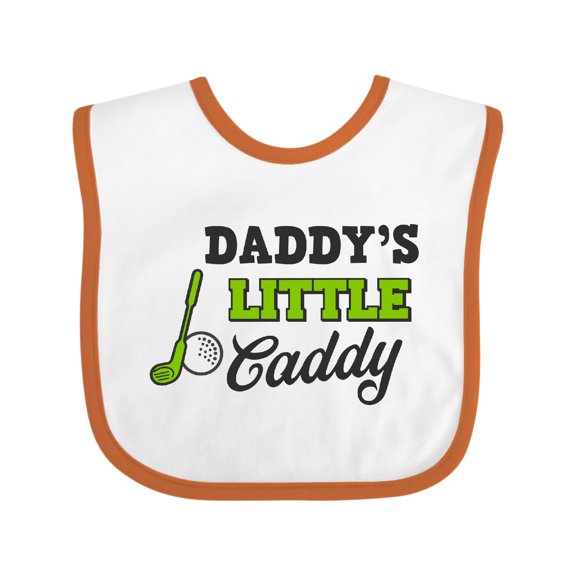 Inktastic Daddy's Little Caddy with Golf Club and Ball Boys or Girls Baby Bib