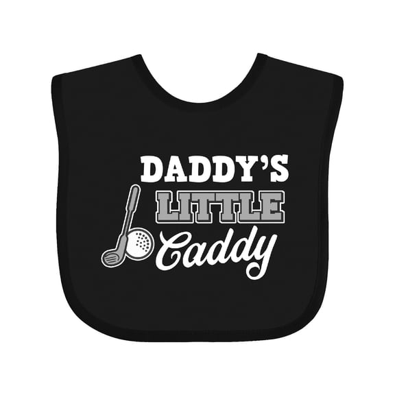 Inktastic Daddy's Little Caddy with Golf Club and Ball Boys or Girls Baby Bib