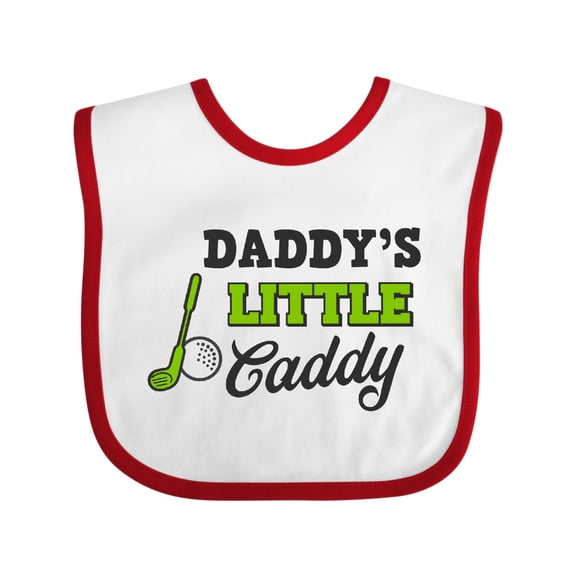 Inktastic Daddy's Little Caddy with Golf Club and Ball Boys or Girls Baby Bib