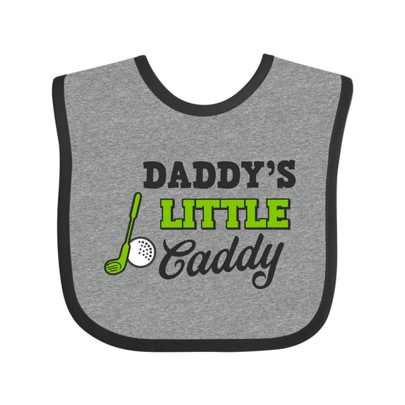 Inktastic Daddy's Little Caddy with Golf Club and Ball Boys or Girls Baby Bib