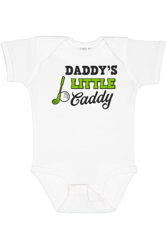 Daddy's Little Caddy with Golf Club and Ball Boys or Girls Baby Bodysuit