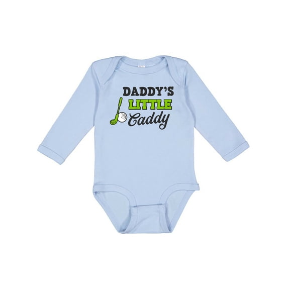 Inktastic Daddy's Little Caddy with Golf Club and Ball Boys or Girls Long Sleeve Baby Bodysuit
