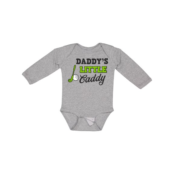 Inktastic Daddy's Little Caddy with Golf Club and Ball Boys or Girls Long Sleeve Baby Bodysuit