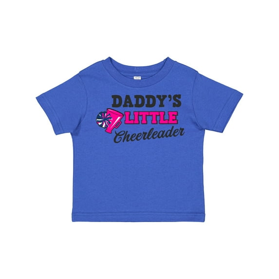 Inktastic Daddy's Little Cheerleader with Megaphone and Pom Poms Girls Toddler T-Shirt