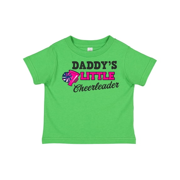 Inktastic Daddy's Little Cheerleader with Megaphone and Pom Poms Girls Toddler T-Shirt