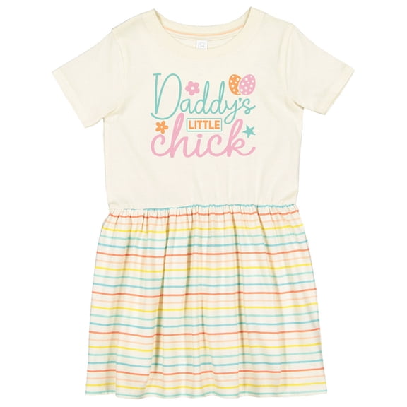 Inktastic Daddy's Little Chick Cute Easter Girls Toddler Dress