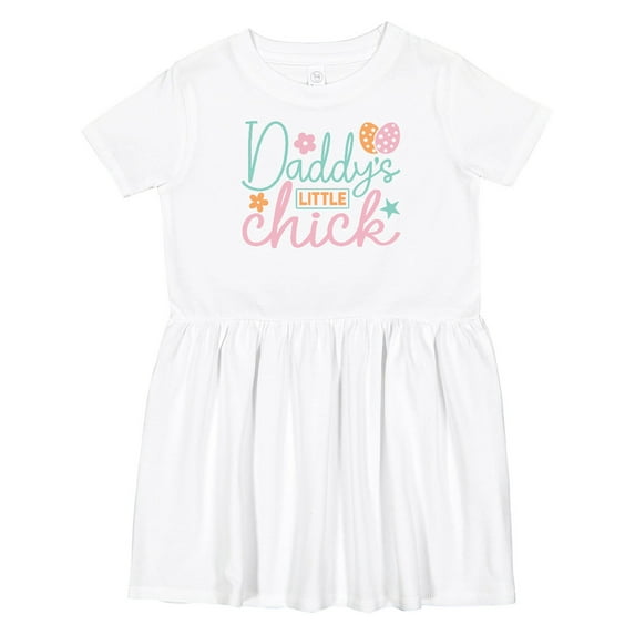 Inktastic Daddy's Little Chick Cute Easter Girls Toddler Dress