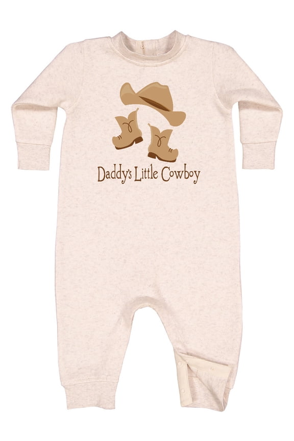Daddy's Little Cowboy Baby Fleece Romper