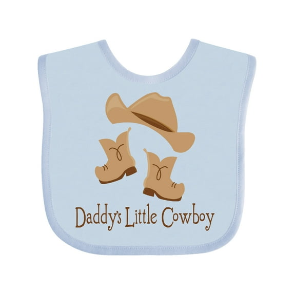 Inktastic Daddy's Little Cowboy Boys Baby Bib