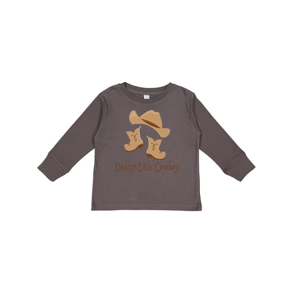 Inktastic Daddy's Little Cowboy Boys Long Sleeve Toddler T-Shirt