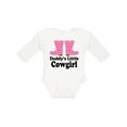 thumbnail image 1 of Inktastic Daddy's Little Cowgirl Girls Long Sleeve Baby Bodysuit, 1 of 5