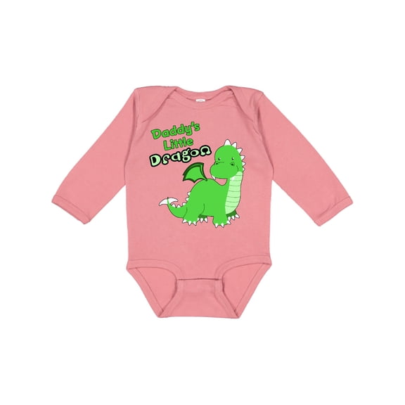 Inktastic Daddy's Little Dragon Boys or Girls Long Sleeve Baby Bodysuit