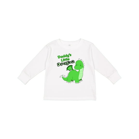 Inktastic Daddy's Little Dragon Boys or Girls Long Sleeve Toddler T-Shirt