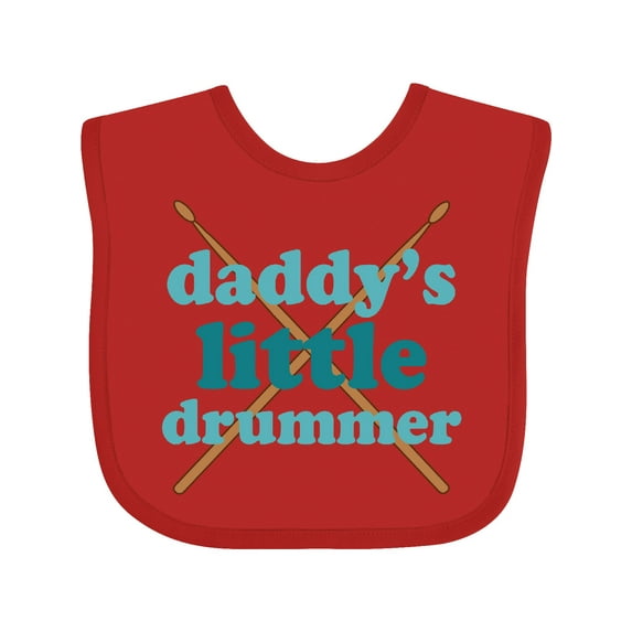 Inktastic Daddy's Little Drummer Boys or Girls Baby Bib