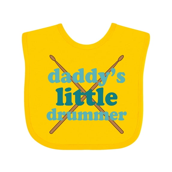 Inktastic Daddy's Little Drummer Boys or Girls Baby Bib