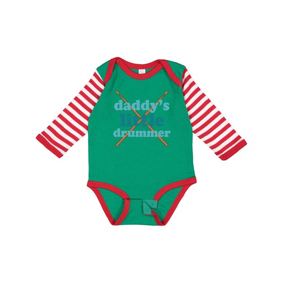 Inktastic Daddy's Little Drummer Boys or Girls Long Sleeve Baby Bodysuit