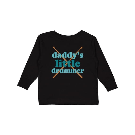 Inktastic Daddy's Little Drummer Boys or Girls Long Sleeve Toddler T-Shirt