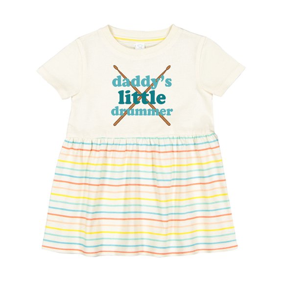 Inktastic Daddy's Little Drummer Girls Baby Dress
