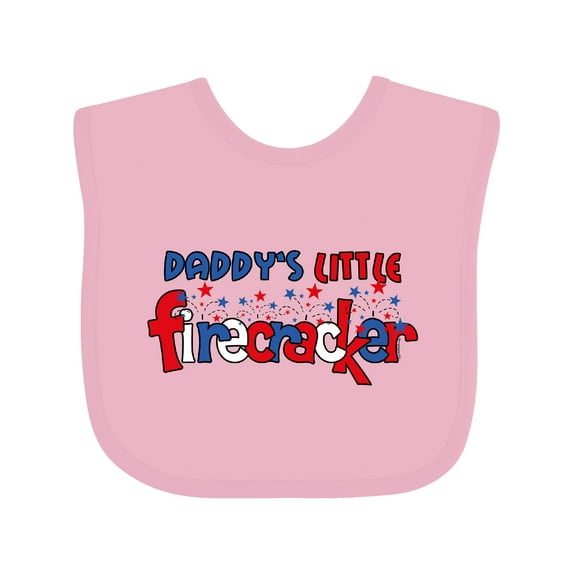 Inktastic Daddy's Little Firecracker Boys or Girls Baby Bib