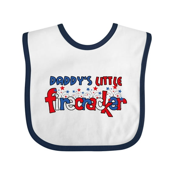 Inktastic Daddy's Little Firecracker Boys or Girls Baby Bib