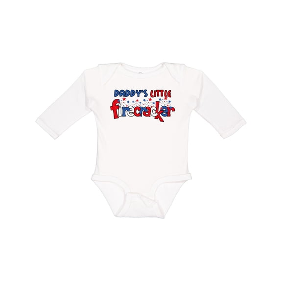 Inktastic Daddy's Little Firecracker Boys or Girls Long Sleeve Baby Bodysuit