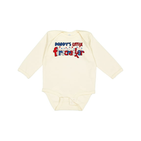 Inktastic Daddy's Little Firecracker Boys or Girls Long Sleeve Baby Bodysuit