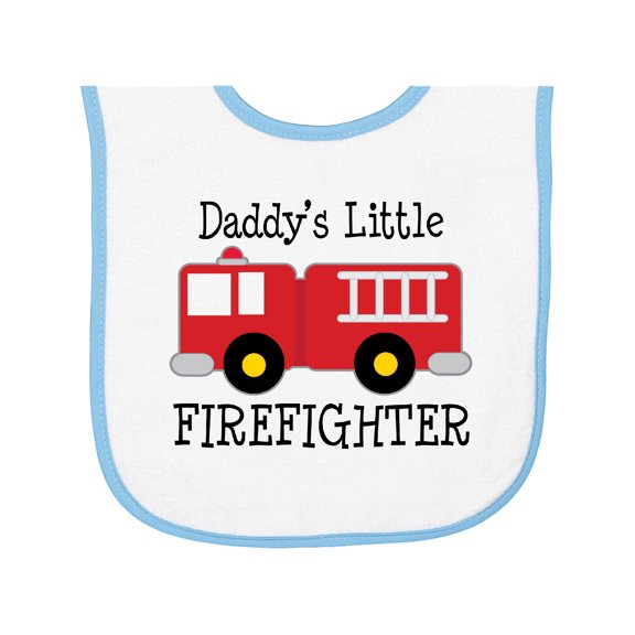 Inktastic Daddy's Little Firefighter Baby Terry Cloth Bib