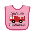 thumbnail image 1 of Inktastic Daddy's Little Firefighter Boys or Girls Baby Bib, 1 of 4