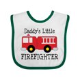 thumbnail image 1 of Inktastic Daddy's Little Firefighter Boys or Girls Baby Bib, 1 of 4