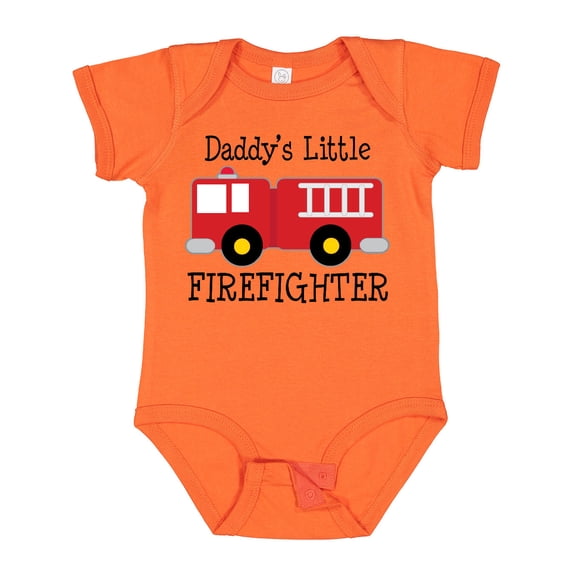 Inktastic Daddy's Little Firefighter Boys or Girls Baby Bodysuit