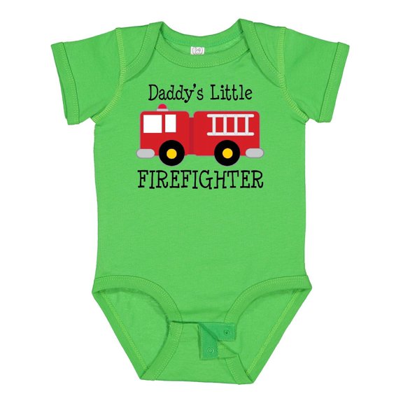 Inktastic Daddy's Little Firefighter Boys or Girls Baby Bodysuit