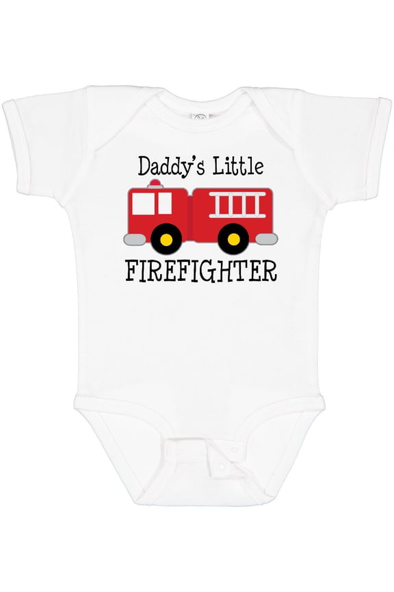 Daddy's Little Firefighter Boys or Girls Baby Bodysuit