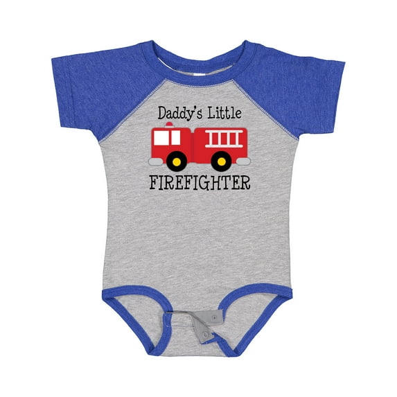 Inktastic Daddy's Little Firefighter Boys or Girls Baby Bodysuit
