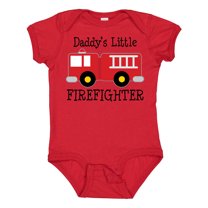 Inktastic Daddy's Little Firefighter Boys or Girls Baby Bodysuit