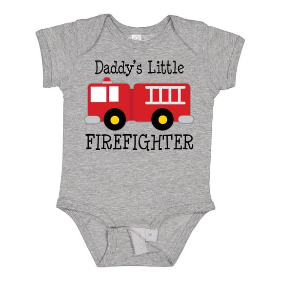 Inktastic Daddy's Little Firefighter Boys or Girls Baby Bodysuit