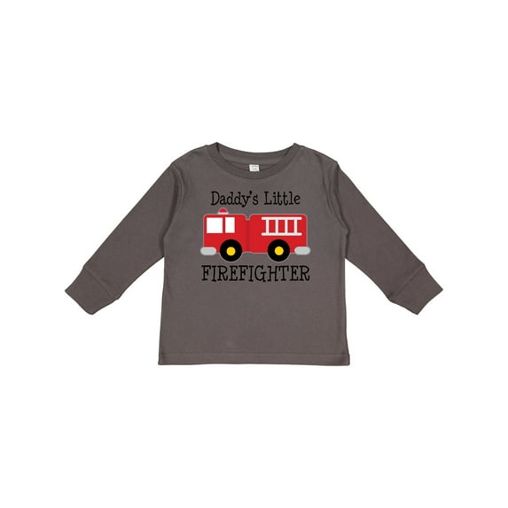 Inktastic Daddy's Little Firefighter Boys or Girls Long Sleeve Toddler T-Shirt