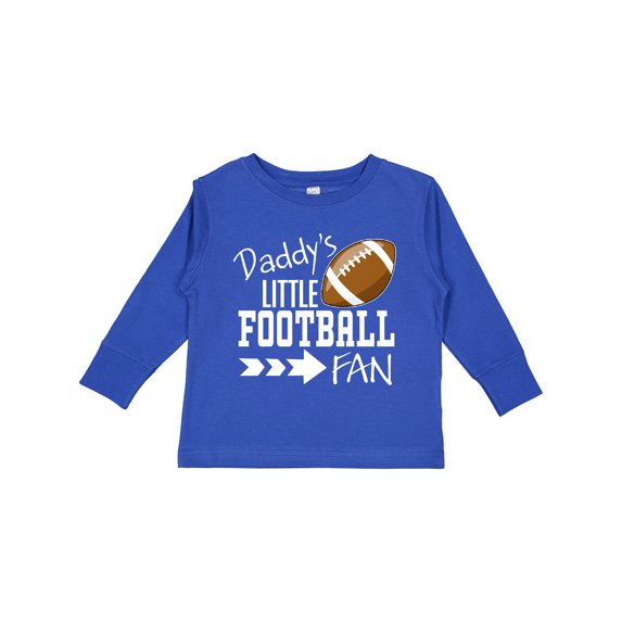 Inktastic Daddy's Little Football Fan Boys or Girls Long Sleeve Toddler T-Shirt