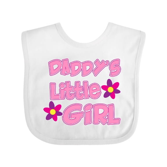 Inktastic Daddy's Little Girl Girls Baby Bib