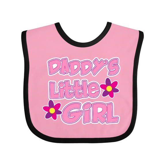 Inktastic Daddy's Little Girl Girls Baby Bib
